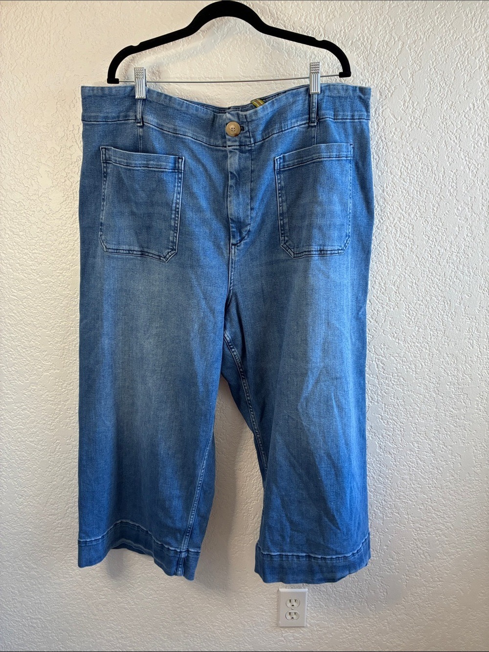 Maeve Anthropologie Colette Cropped Wide Leg High Rise Jeans 26W - Picture 5 of 11